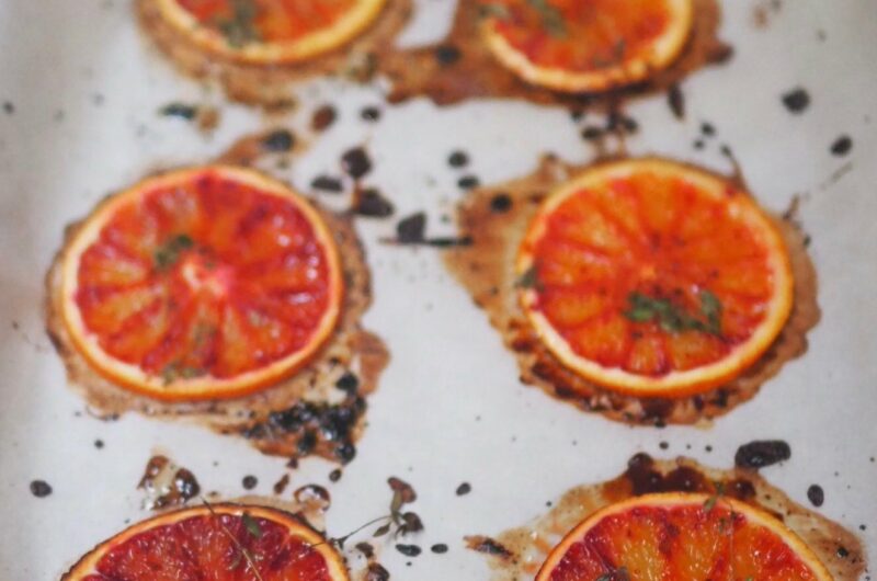 Roasted Blood Oranges with Everything